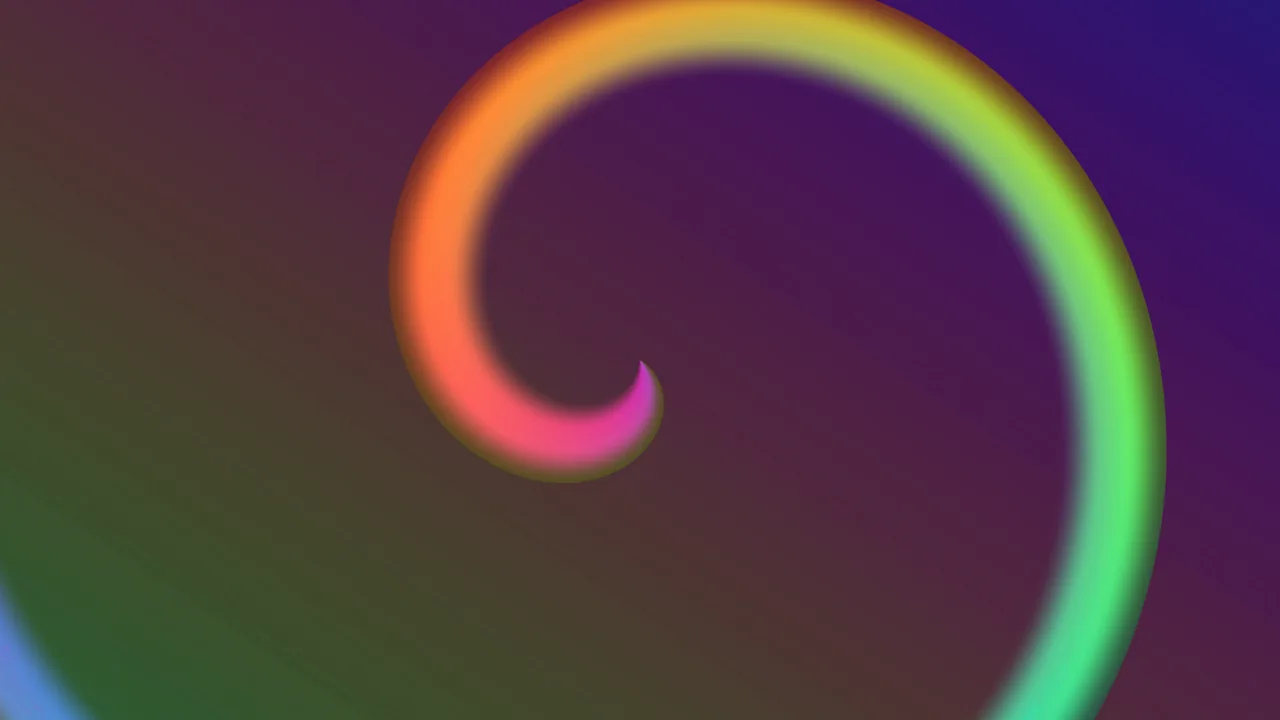 Neon Gradient Spiral on Purple 4K Wallpaper