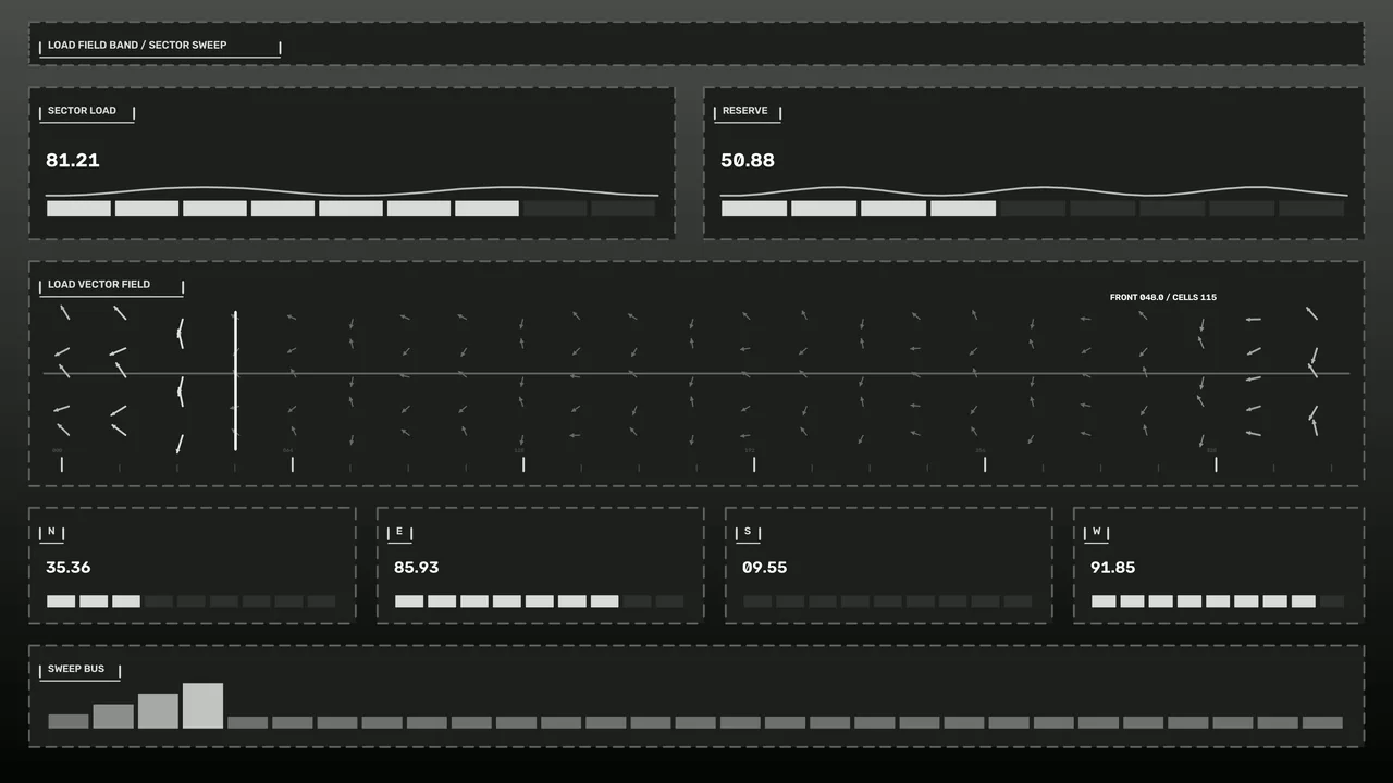 Vector Field Data Monitoring HUD 4K Sci-Fi Wallpaper