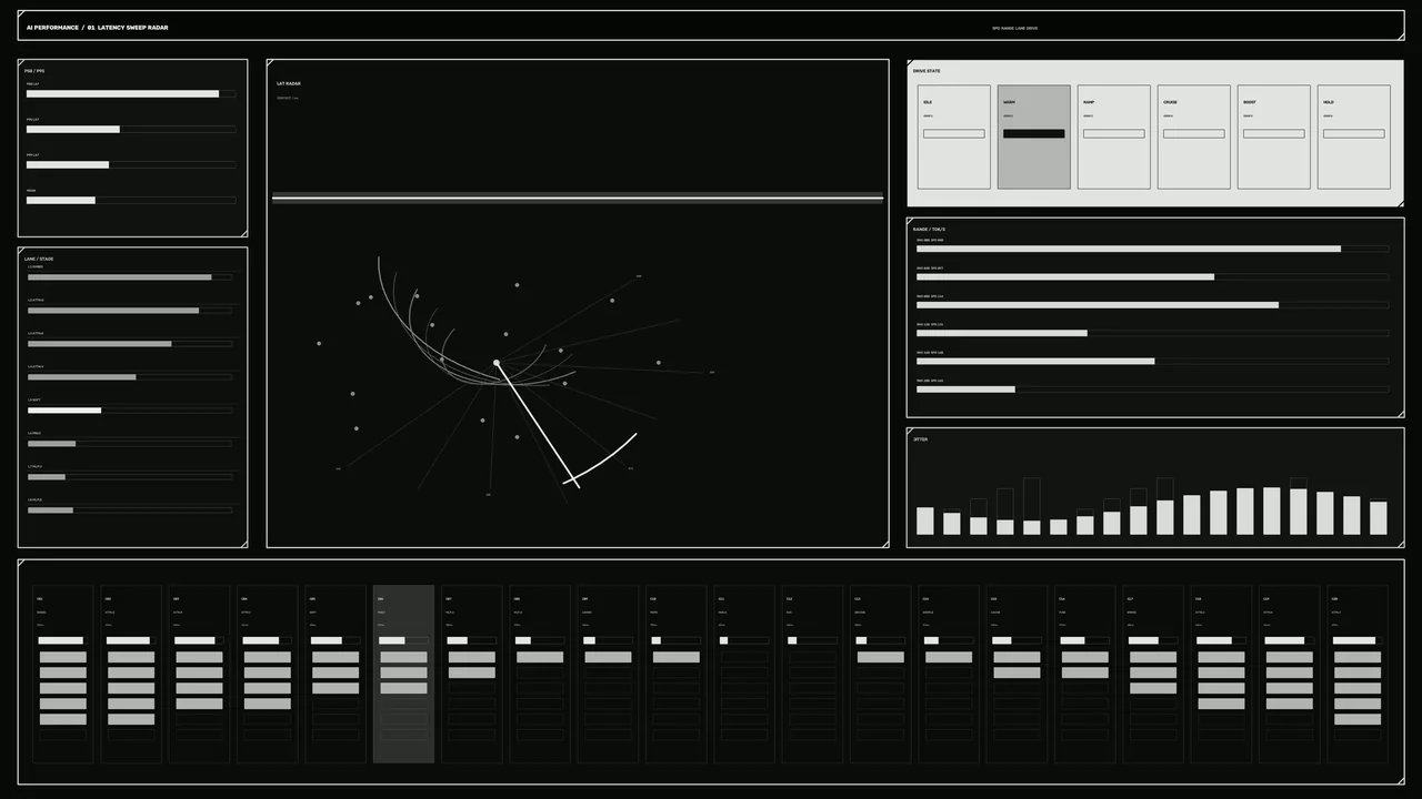 Monochrome Sci-Fi Telemetry HUD Dashboard 4K Wallpaper