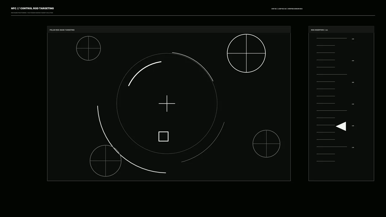 Sci-Fi Control Rod Targeting HUD 4K Wallpaper