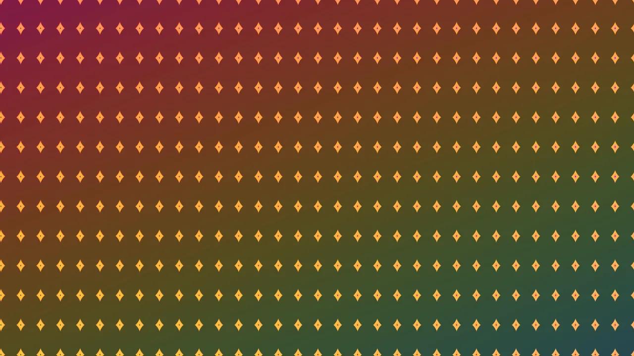 Orange Diamond Dot Grid on Multicolor Gradient 4K Wallpaper