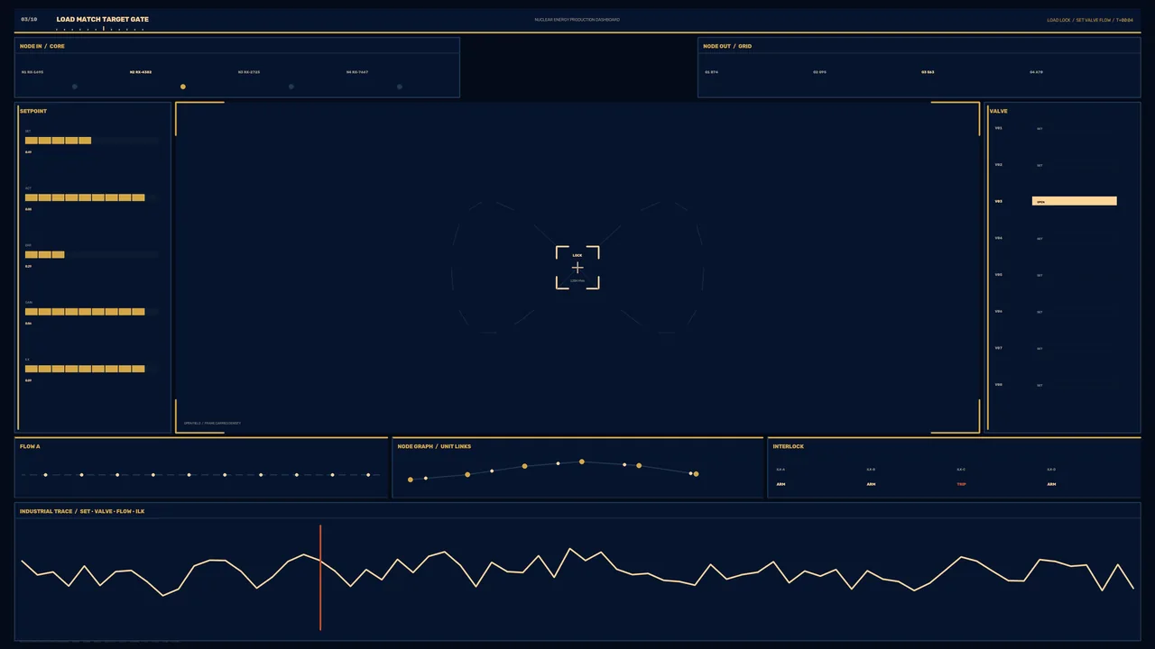 Industrial Process Control HUD Dashboard 4K Sci-Fi Wallpaper