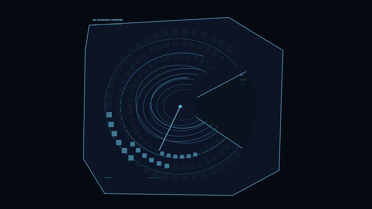 Futuristic Circular Sensor HUD Interface 4K Wallpaper