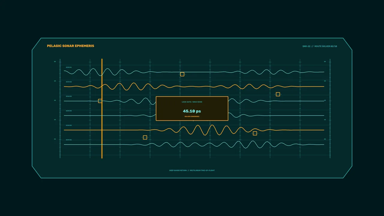Futuristic Sonar Echo Telemetry HUD