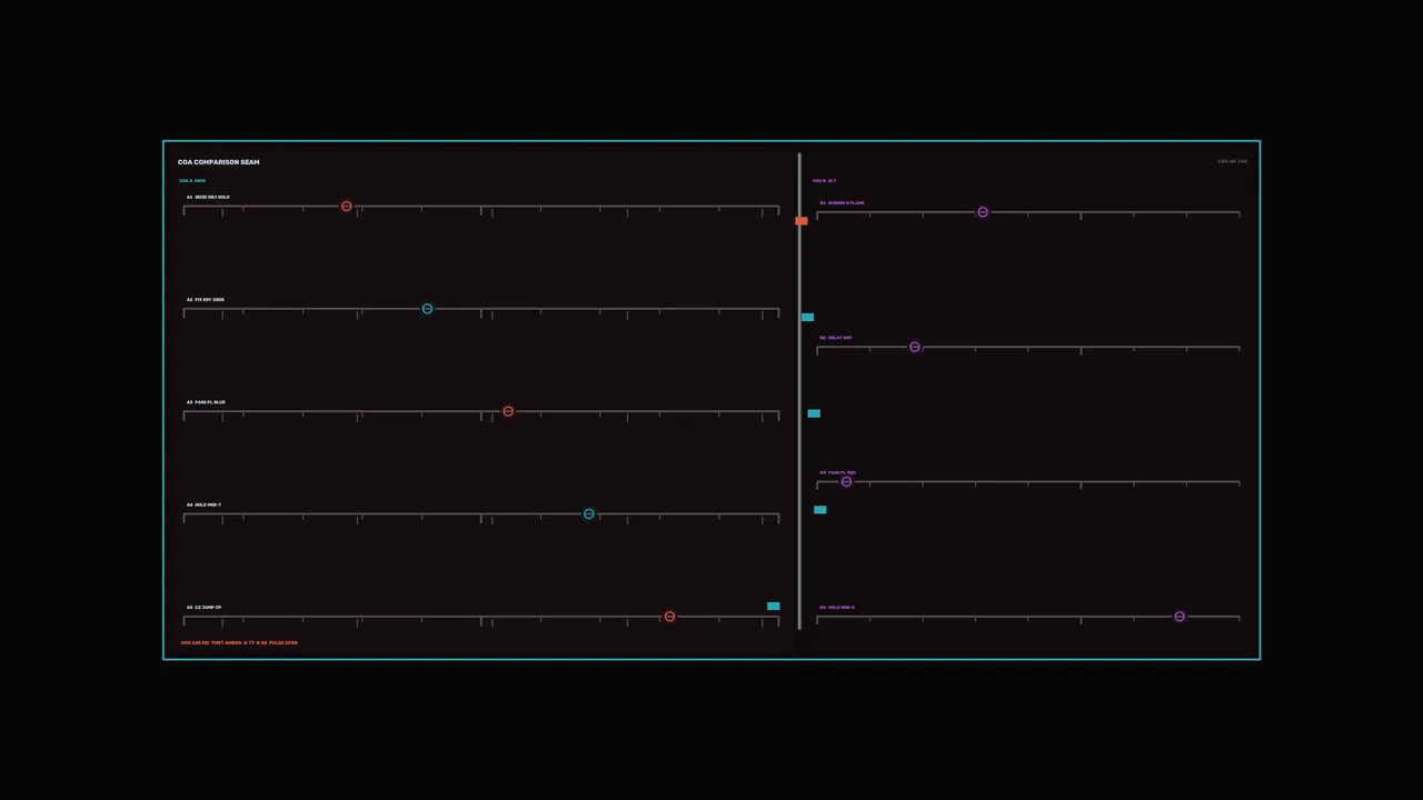 Split-Panel Telemetry Comparison HUD 4K Wallpaper