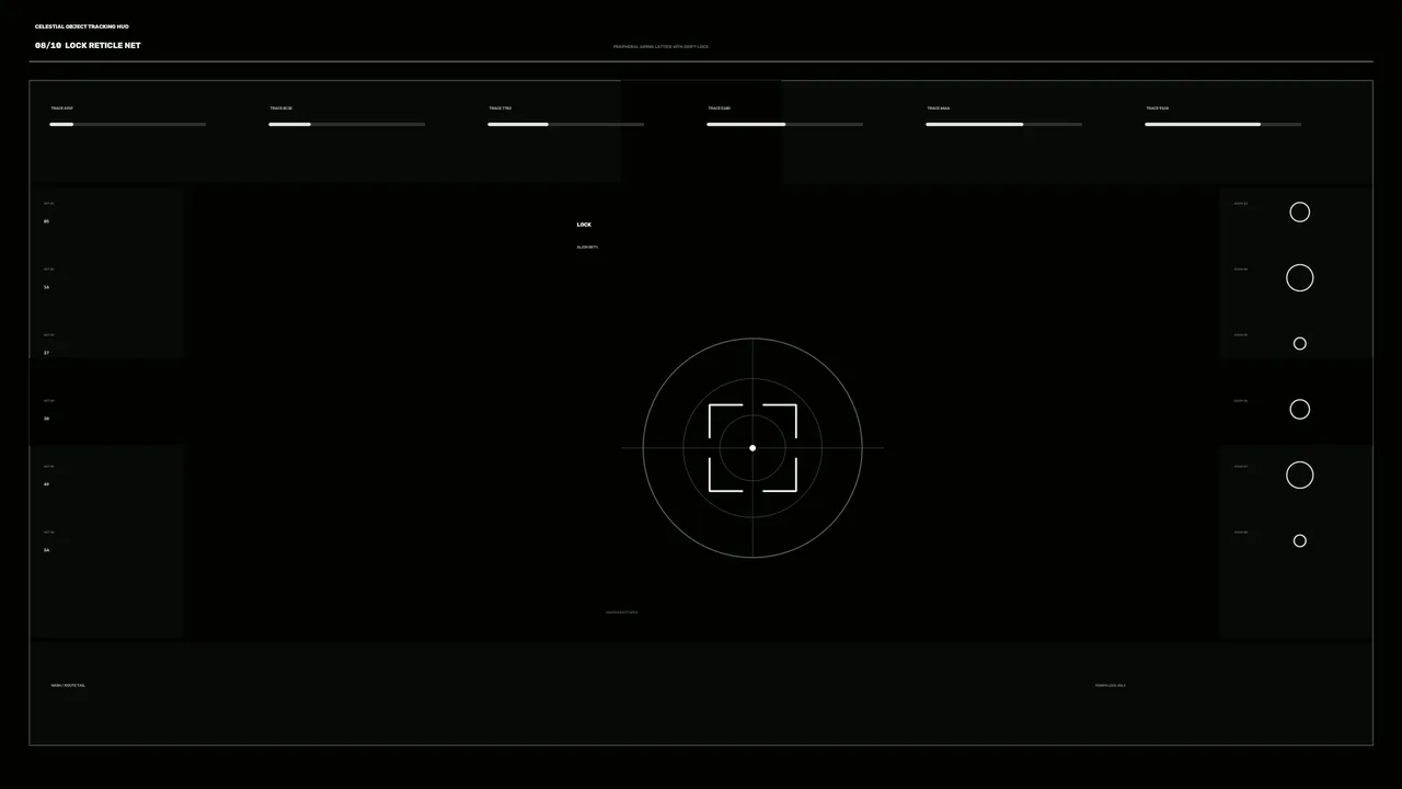 Celestial Object Tracking HUD Lock Reticle 4K Sci-Fi Wallpaper