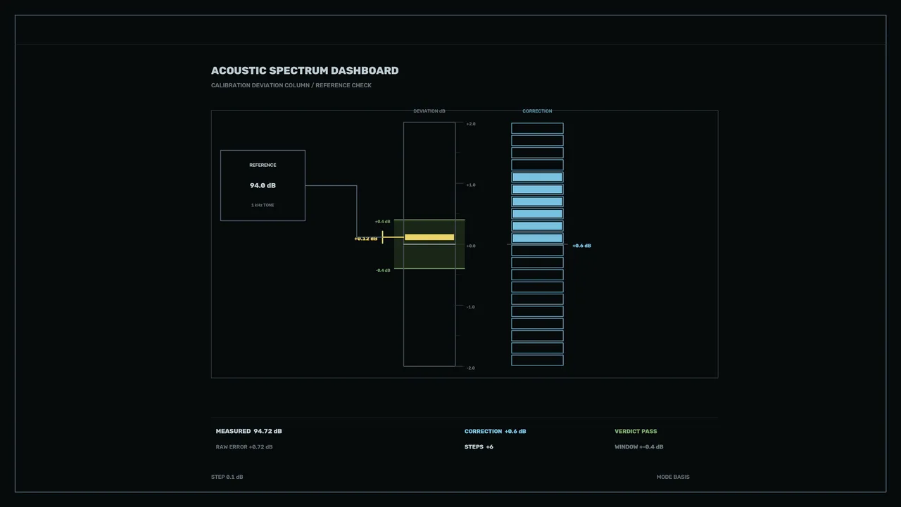 Acoustic Spectrum Calibration Dashboard HUD 4K Sci-Fi Wallpaper