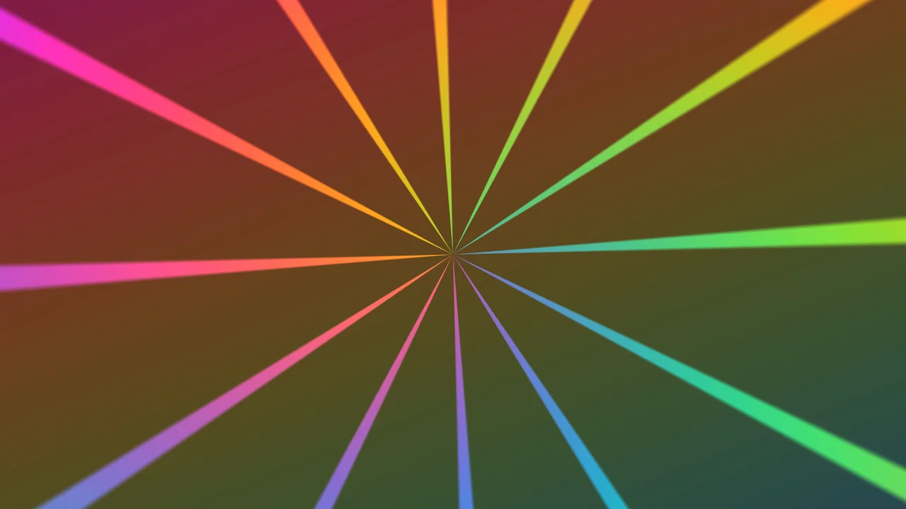 Colorful Radial Light Beams 4K Wallpaper