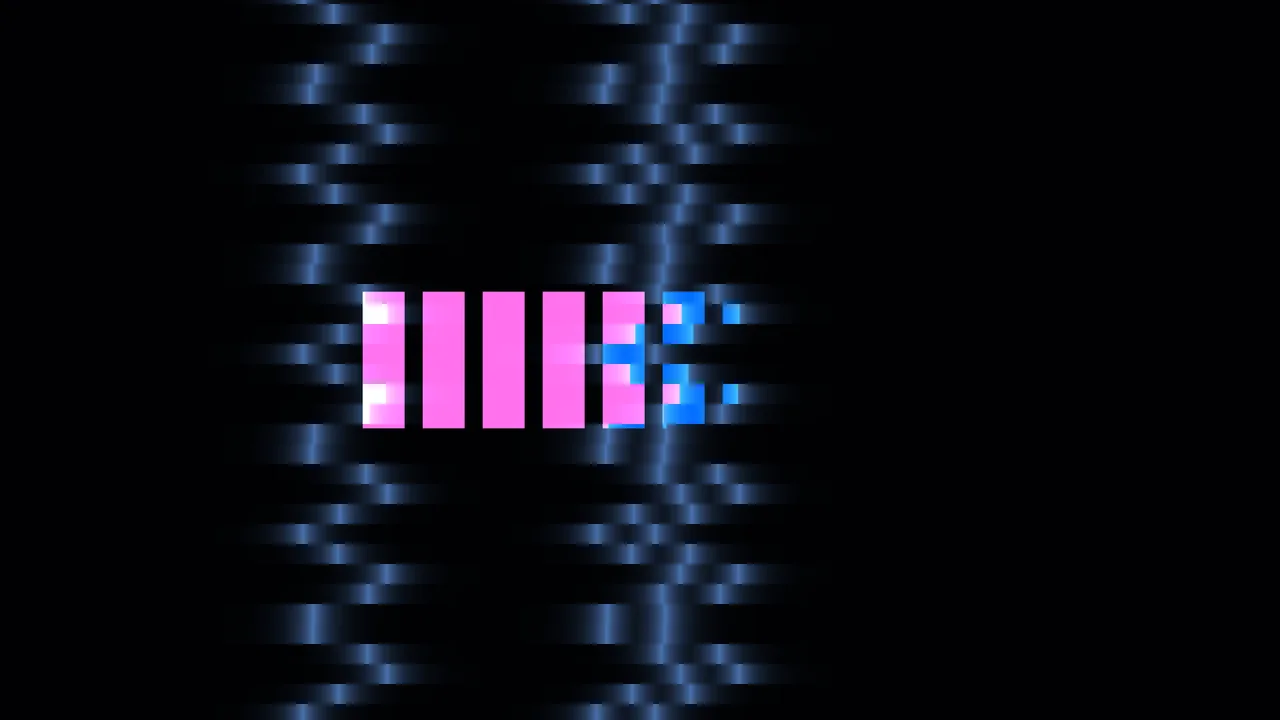 Abstract Pink Glitch Typography on Black 4K Wallpaper