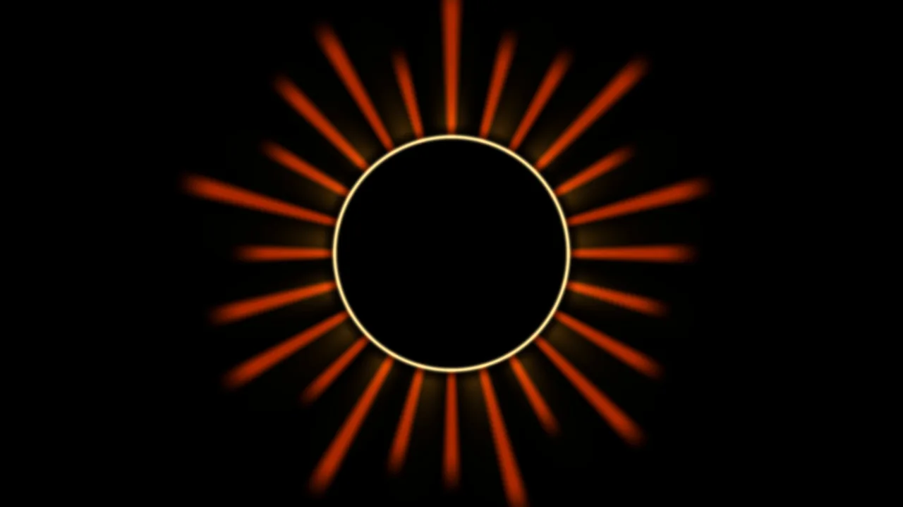Circular Sci-Fi Scanner HUD with Orange Radial Bars