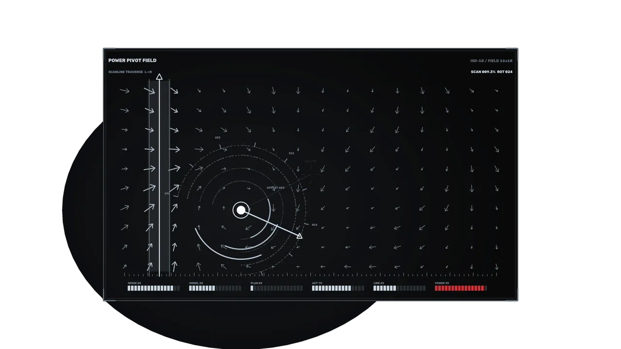 Futuristic Vector Field HUD Dashboard with Circular Scanner 4K Wallpaper