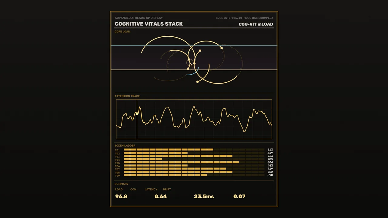 Cognitive Vitals Telemetry HUD Dashboard 4K Wallpaper