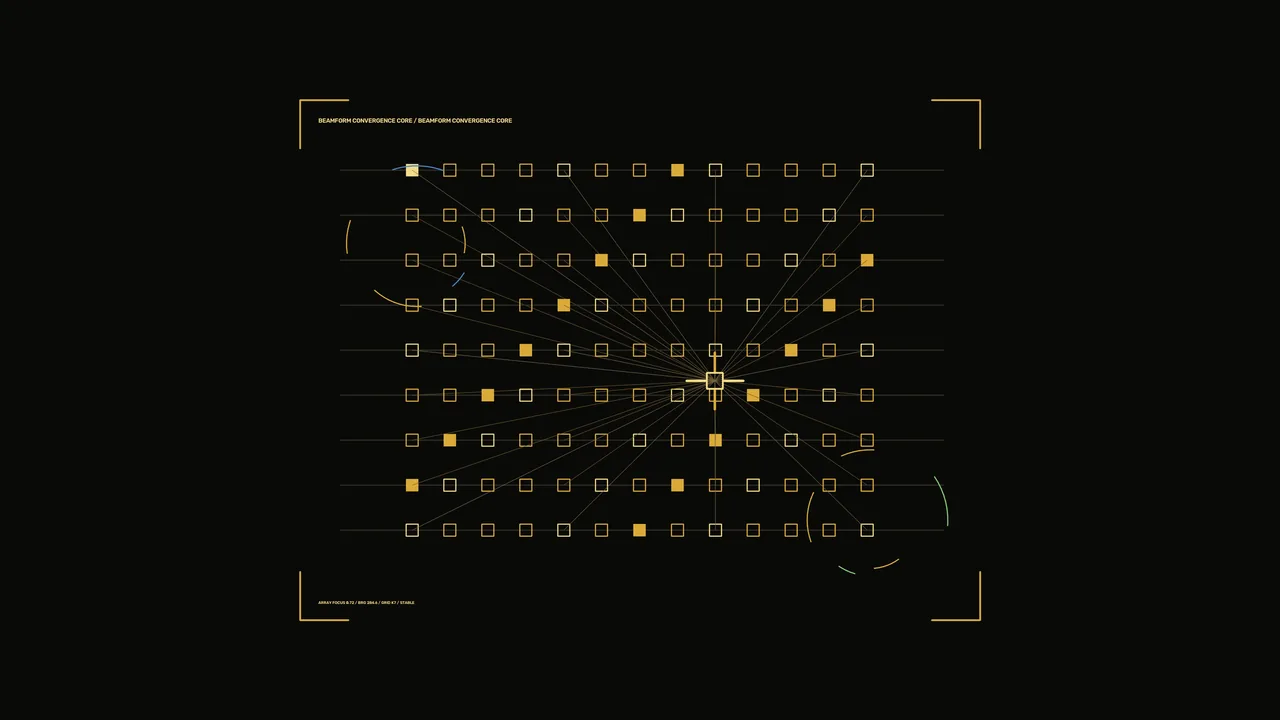 Acoustic Beamforming Convergence HUD 4K Wallpaper