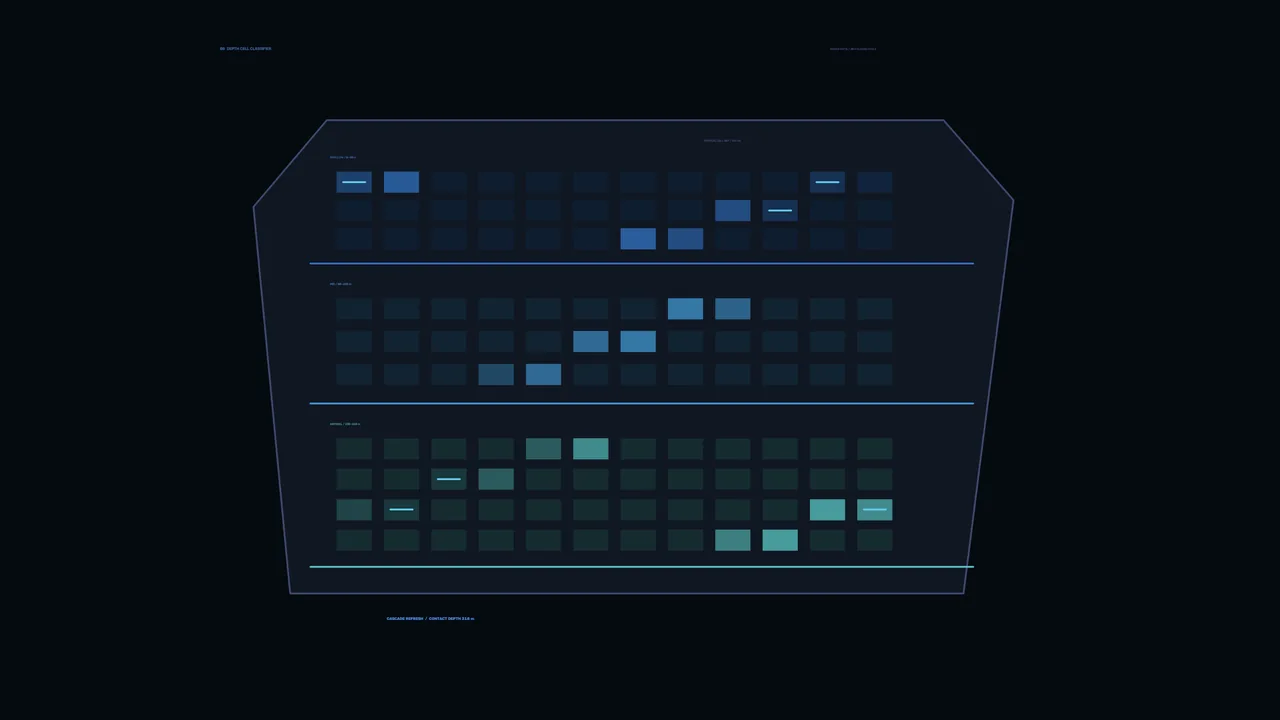 Blue-Cyan Trapezoidal Telemetry Dashboard HUD 4K Wallpaper