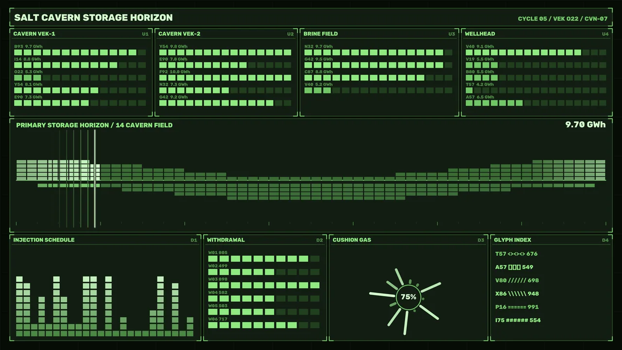 Industrial Storage Monitoring HUD Dashboard 4K Wallpaper