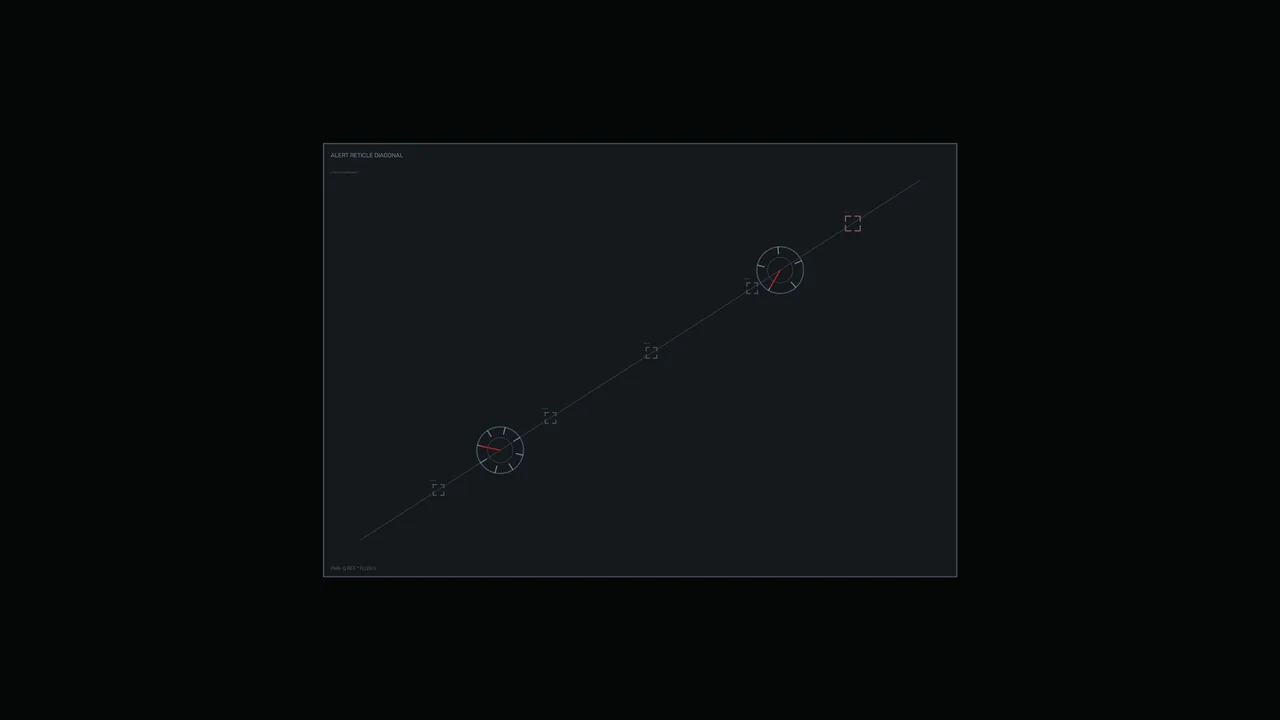 Futuristic Diagonal Tracking Reticle HUD 4K Wallpaper