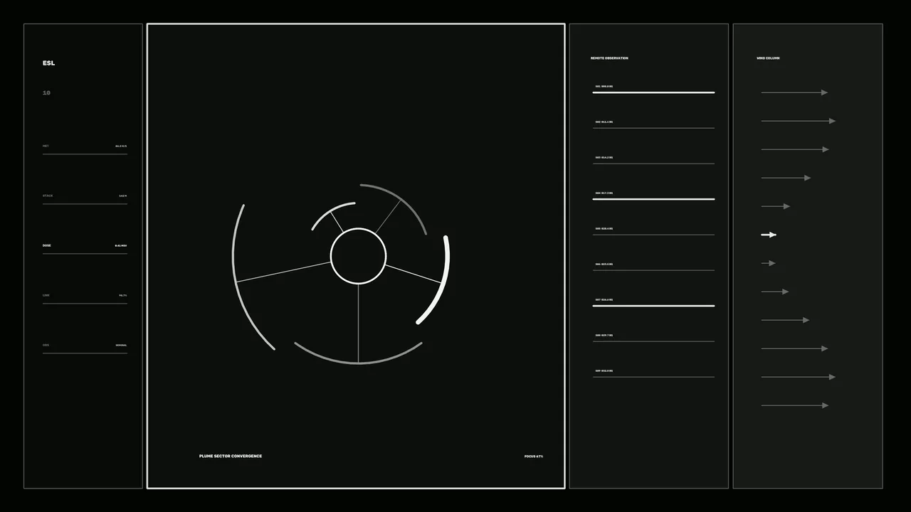 Dark Sci-Fi Telemetry HUD Wallpaper with Circular Scanner and Data Panels