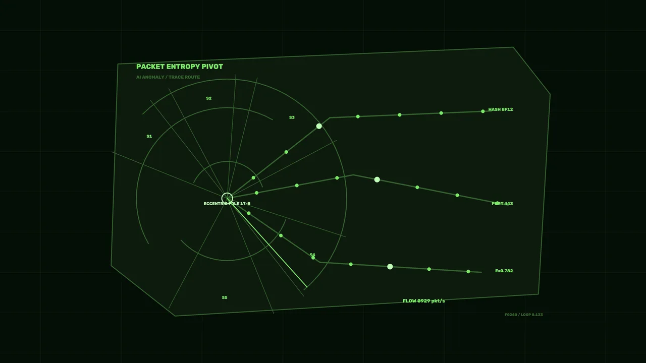 Green Packet Entropy Telemetry HUD 4K Wallpaper