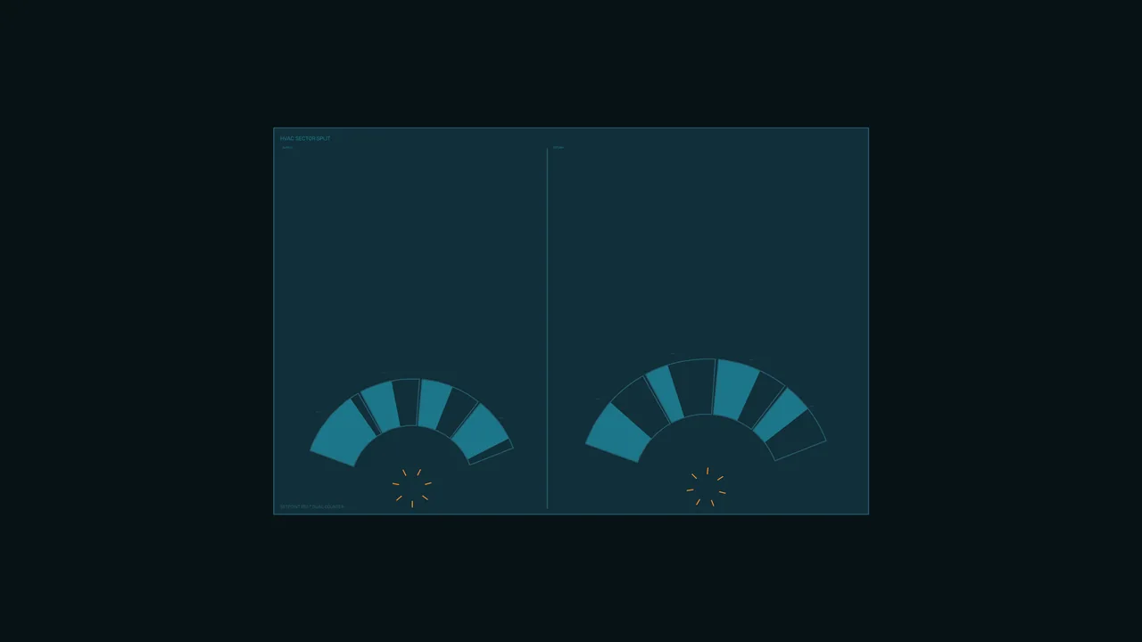 Dual Segmented Gauge HUD 4K Sci-Fi Wallpaper