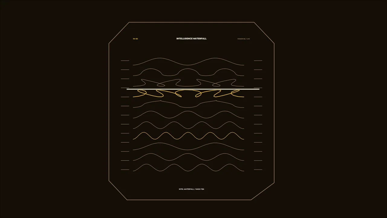 Futuristic Waveform Telemetry HUD 4K Wallpaper