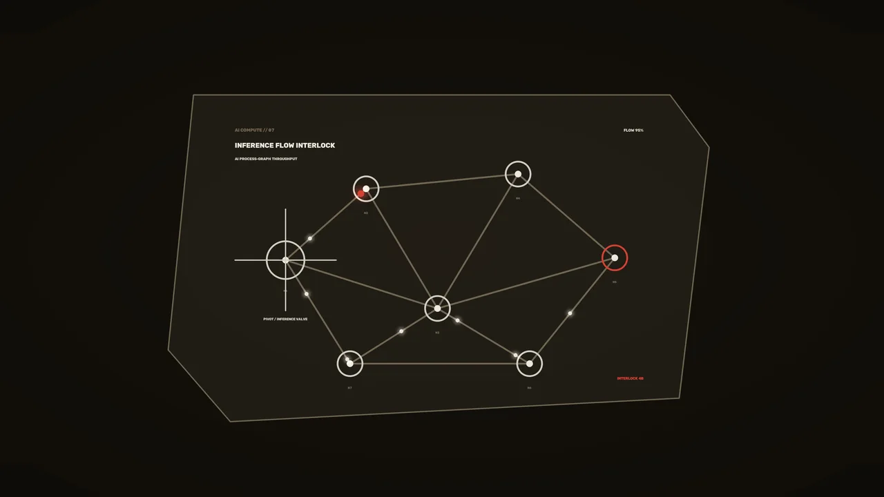 Sci-Fi Inference Flow Interlock HUD 4K Wallpaper