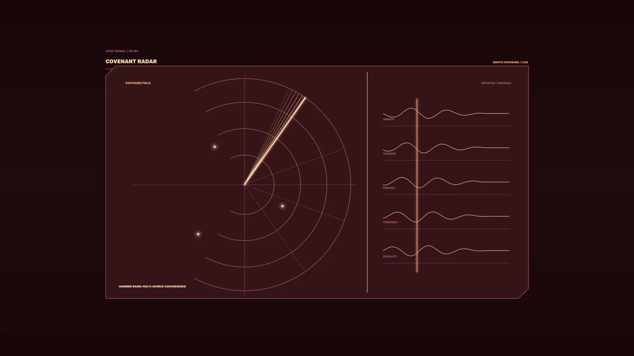 Covenant Radar Civic Signal Rights Exposure HUD Wallpaper