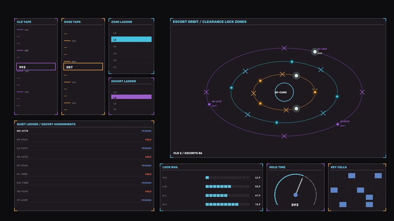Orbit Clearance HUD Interface 4K Sci-Fi Wallpaper