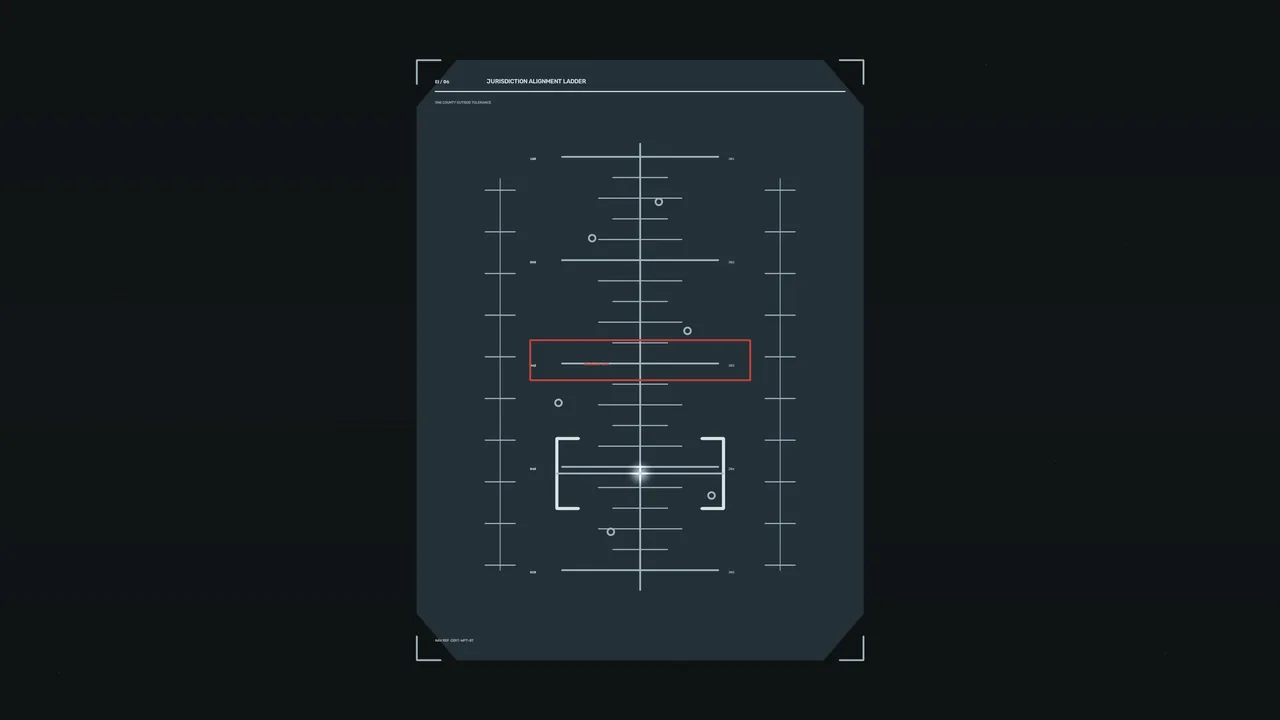 Futuristic Alignment Ladder HUD with Telemetry Markers 4K Wallpaper