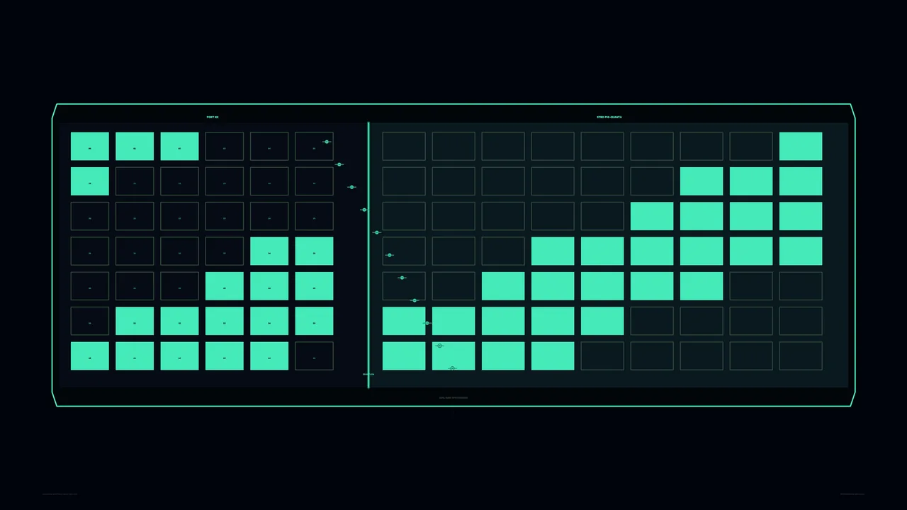 Sci-Fi Data Analysis Grid HUD 4K Wallpaper