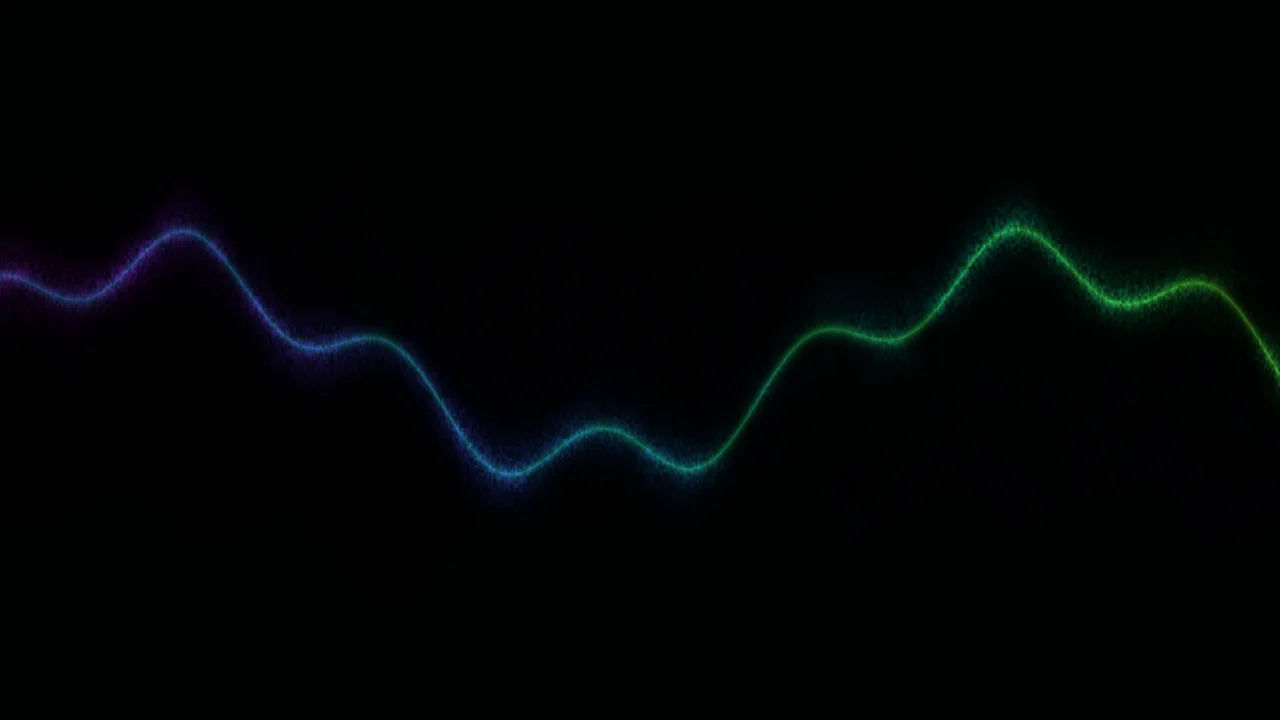 Colorful Neon Wavy Line on Black 4K Wallpaper
