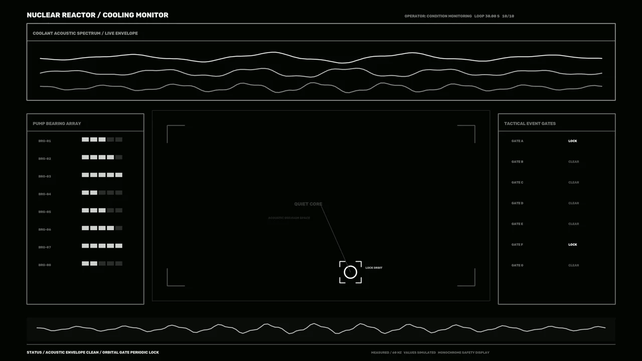 Nuclear Reactor Cooling Monitor HUD 4K Sci-Fi Wallpaper
