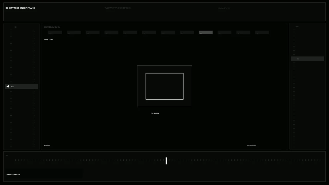 Sci-Fi Telemetry HUD with Framed Display and Calibration Scale 4K Wallpaper