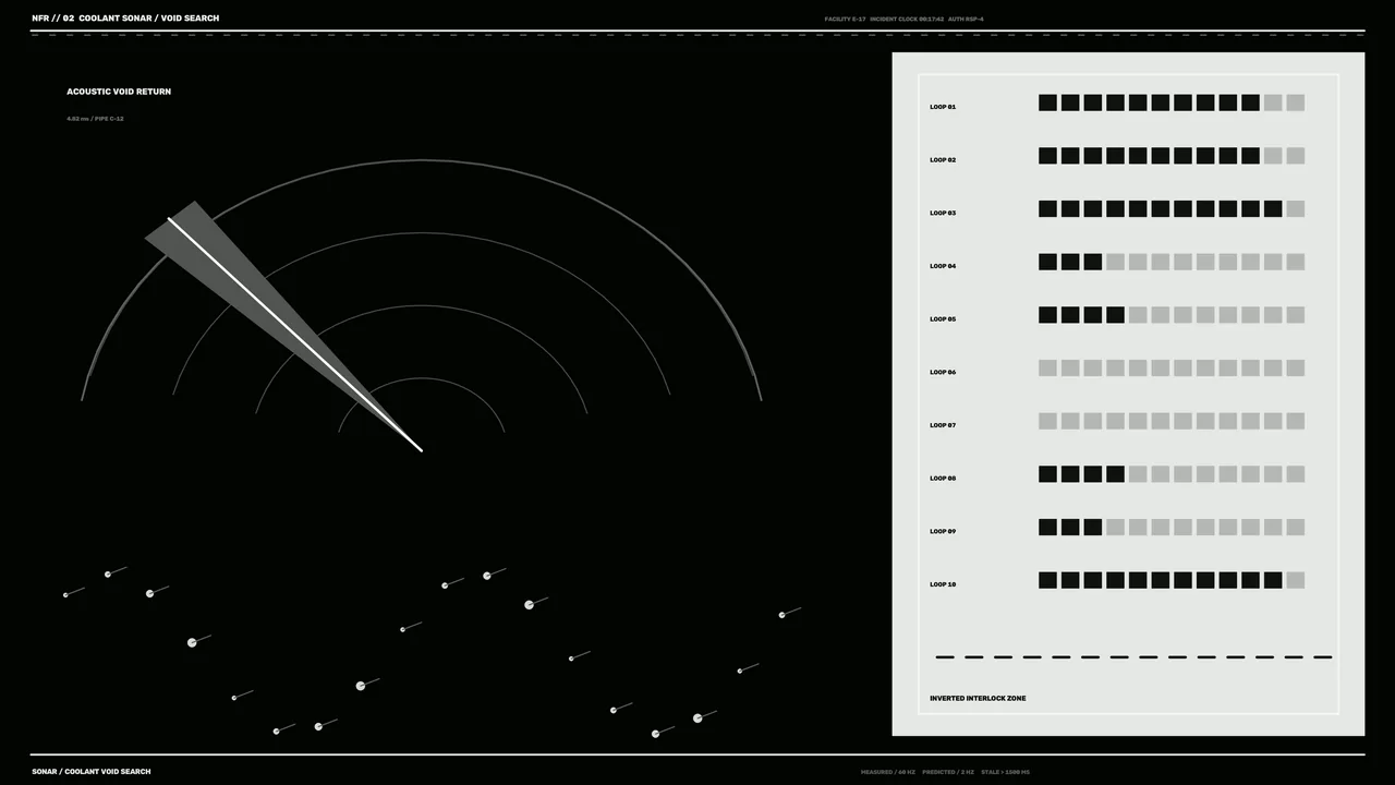 Coolant Sonar Telemetry HUD | 4K Sci-Fi Wallpaper