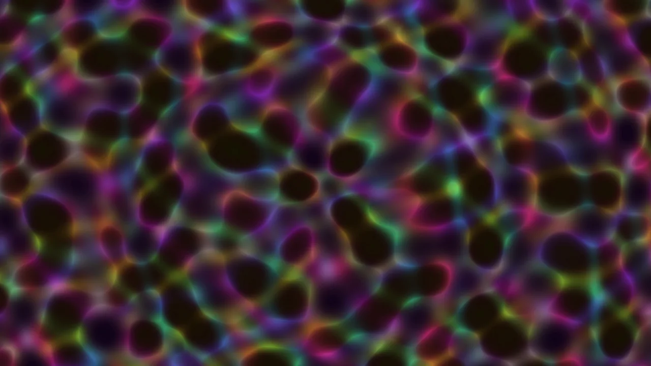 Abstract Rainbow Cellular Interference 4K Wallpaper