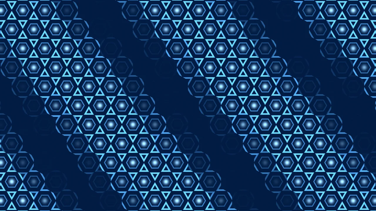 Blue Hexagonal and Triangular Lattice Pattern