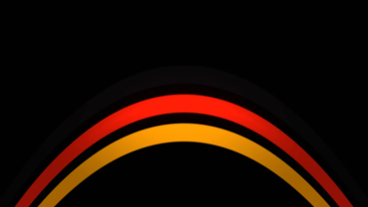 Circular Sci-Fi HUD Telemetry Arc in Red and Amber 4K Wallpaper