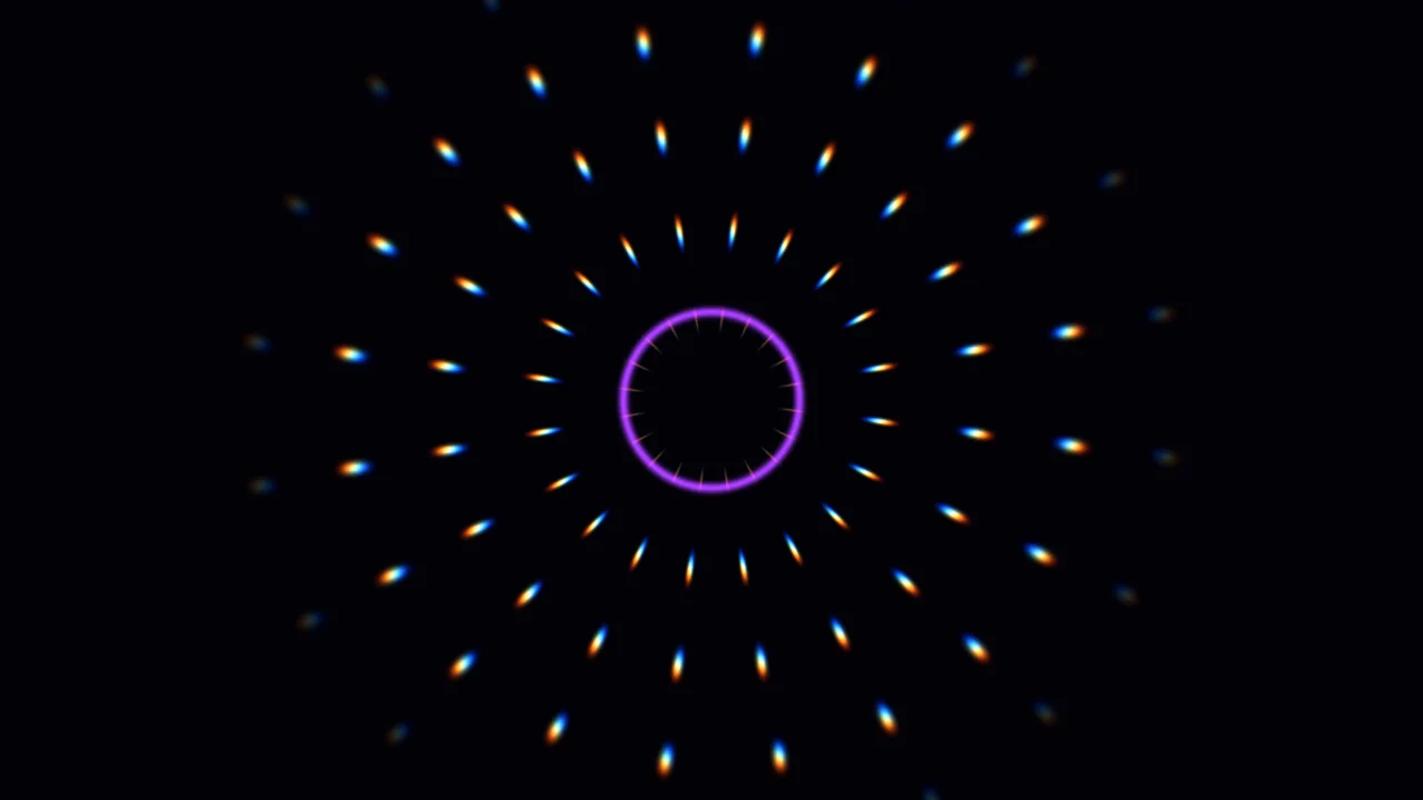 Abstract Kaleidoscope Mandala with Violet Ring 4K Wallpaper