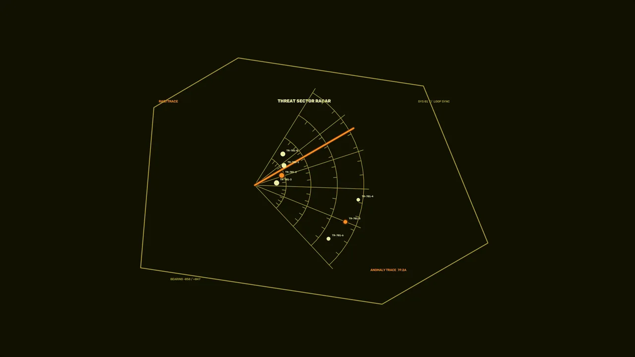 Futuristic Radar Control HUD with Sector Scanner