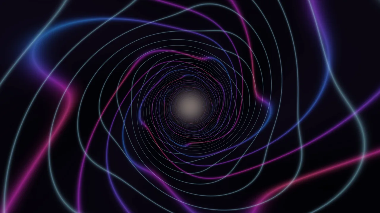 Neon Concentric Light Tunnel 4K UHD Wallpaper