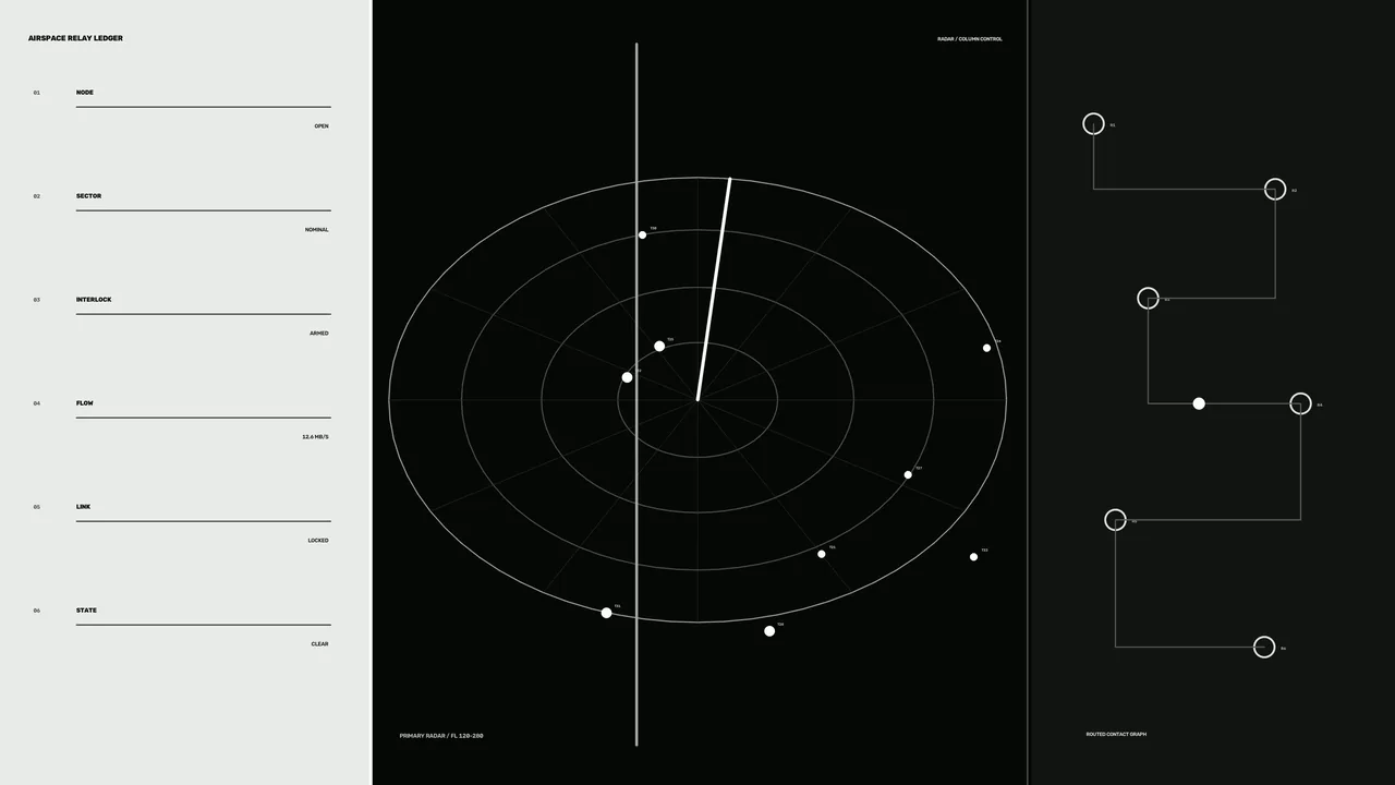 Fictional Airspace Radar HUD 4K Wallpaper