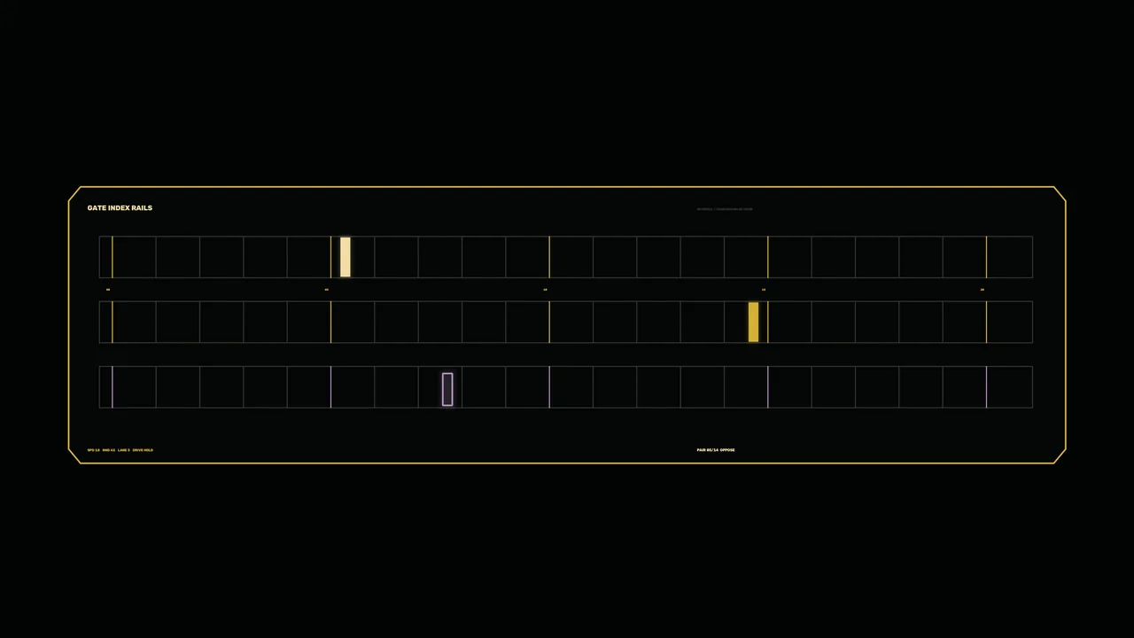 Gate Index Rails Status HUD 4K Sci-Fi Wallpaper