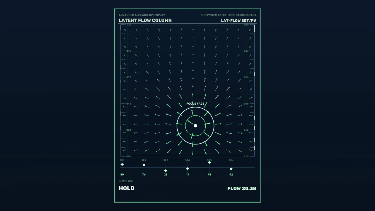 Futuristic Green Flow-Field HUD Telemetry Dashboard 4K Wallpaper
