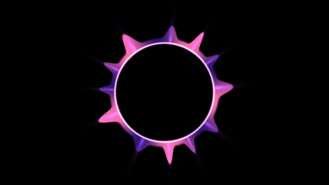 Circular Magenta-Violet Scanner HUD Interface on Black