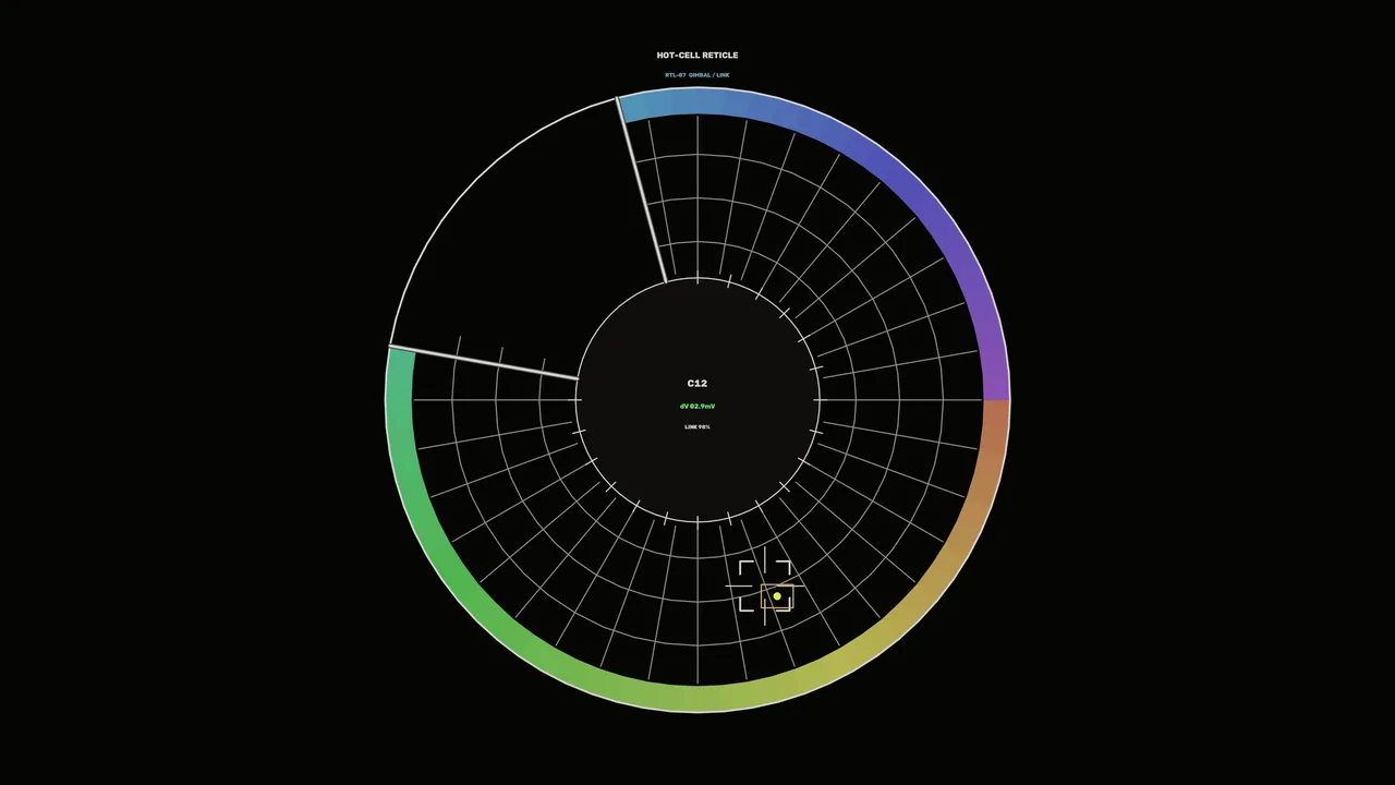 Circular Battery Balance Telemetry HUD Dashboard 4K Wallpaper