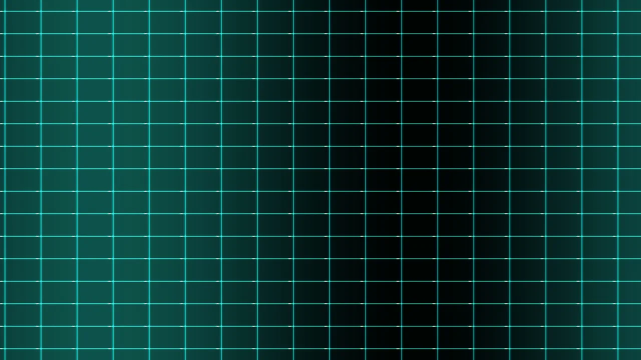 Glowing Teal Geometric Grid on Dark Background 4K Wallpaper