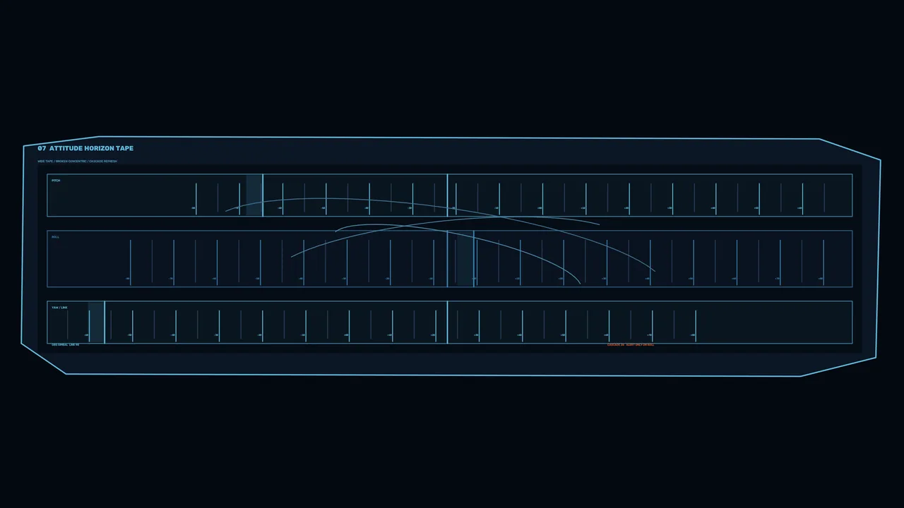 Attitude Horizon Tape HUD 4K Sci-Fi Wallpaper