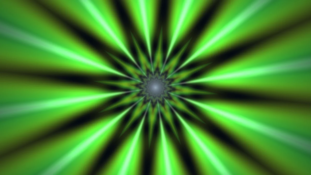 Neon Green Radial Tunnel 4K Wallpaper