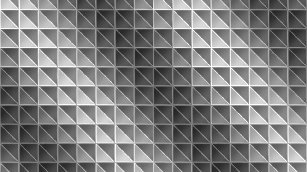 Monochrome Geometric Sci-Fi HUD Wallpaper with Triangular Panel Grid