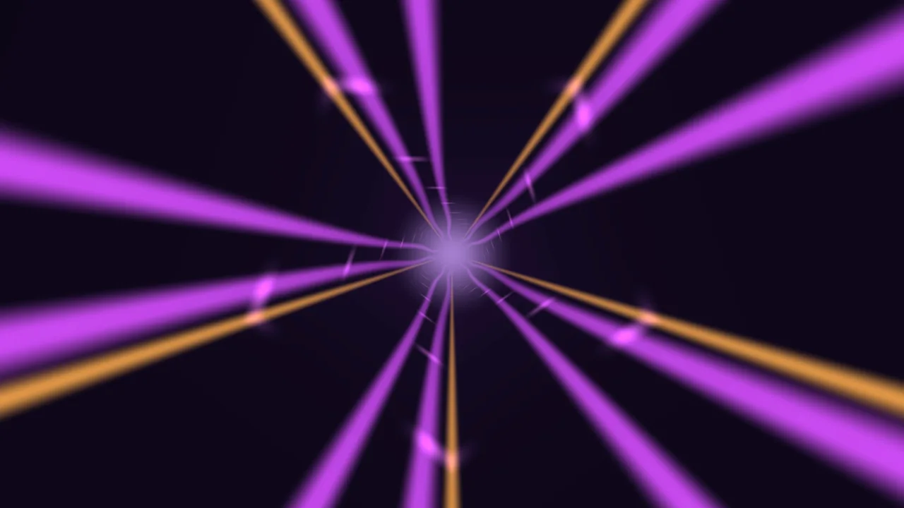 Abstract Neon Radial Light Tunnel 4K Wallpaper