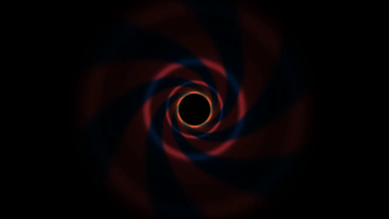 Red and Blue Circular Scanner HUD Wallpaper